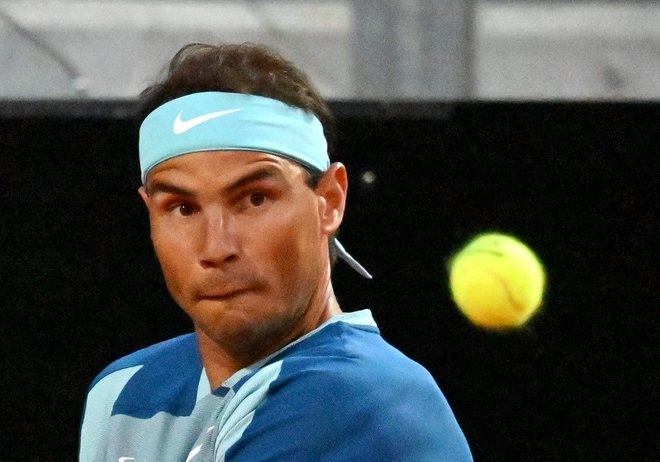 Rafael Nadal (na fotografiji) med zadnjim dvobojem letošnjega mastersa v Rimu. FOTO: Andreas Solaro/AFP
