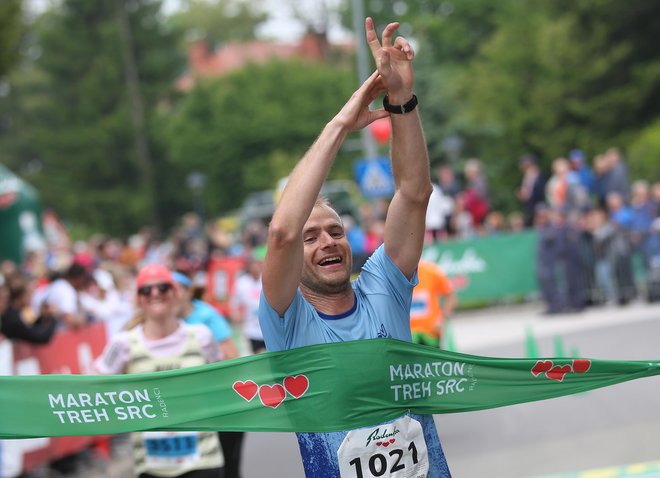 Janez Mulej je v Radencih ubranil naslov državnega prvaka v maratonu. FOTO: Tadej Regent
