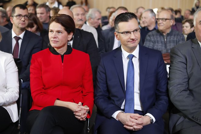 Stranki SAB in LMŠ se bosta pridružili Gibanju Svoboda, Alenka Bratušek in Marjan Šarec pa bosta postala člana sveta združene stranke. Foto:&nbsp;Leon Vidic in Jože Suhadolnik/Delo
