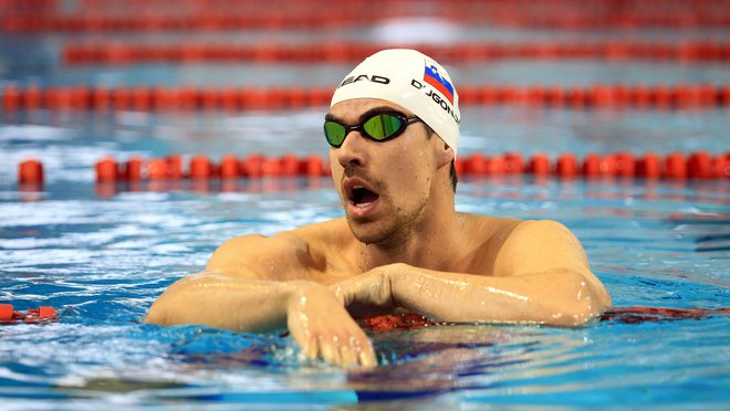 Korošec je zadnji slovenski plavalec z naslovom evropskega prvaka v 50-metrskem bazenu. FOTO:&nbsp;Blaž&nbsp;Samec/Delo

