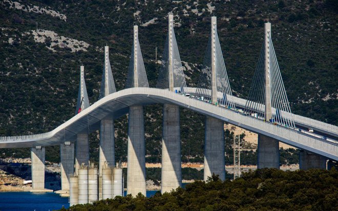 Pelješki most, najdražji infrastrukturni projekt, sofinanciran z evropskim denarjem FOTO: Tom Dubravec/Cropix
