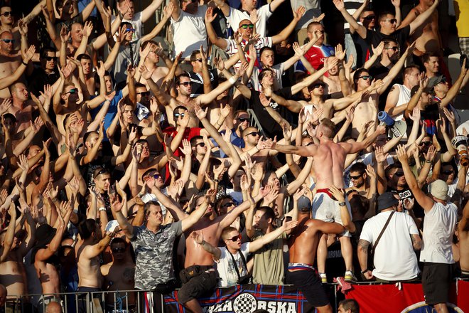Navijači Hajduka so si dali duška. FOTO: Uroš Hočevar
