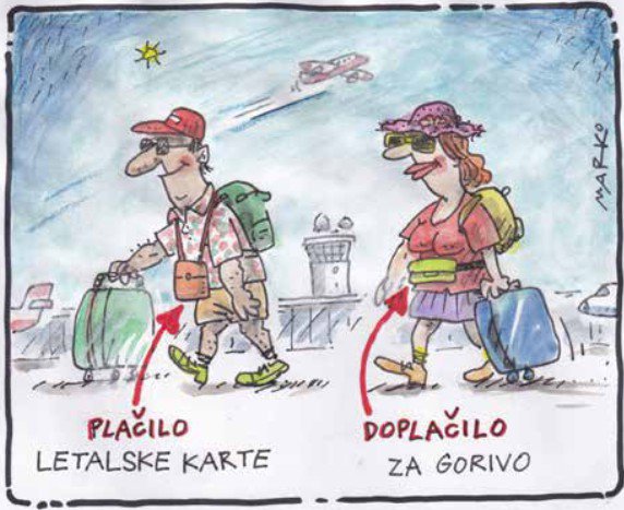 Dodatna prtljaga. KARIKATURA: Marko Kočevar
