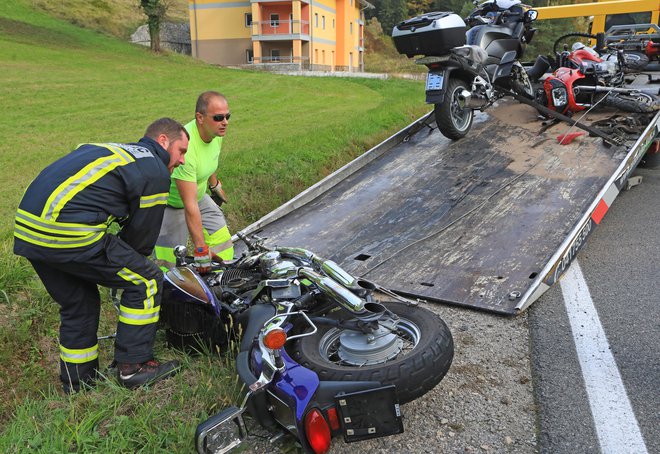 Prometna nesreča v Stranicah oktobra 2019. FOTO: Tadej Regent
