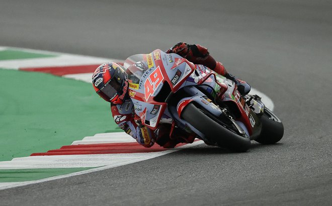 Fabio Di Giannantonio je bil najhitrejši v kvalifikacijah za VN Italije v razredu motoGP. FOTO: Ciro De Luca/Reuters
