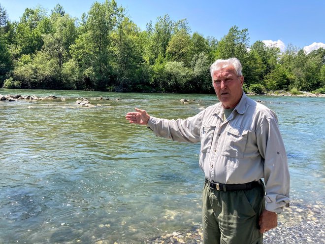 Martin Šircelj nam je na Savi pokazal, kje se skrivajo sulci. FOTO: Jaroslav Jankovič
