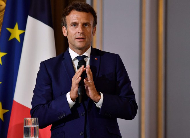 Emmanuel Macron je v petek&nbsp;iz Elizejske palače nagovoril tudi e-športnike. FOTO:&nbsp;Julien De Rosa/AFP
