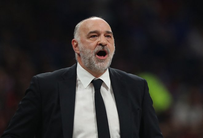 Pablo Laso (na fotografiji)&nbsp;je z Dončićem v ekipi osvojil evropski naslov v Beogradu, letos pa se zaključni turnir v srbski metropoli ni razpletel po njegovih željah. FOTO: Marko Djurica/Reuters
