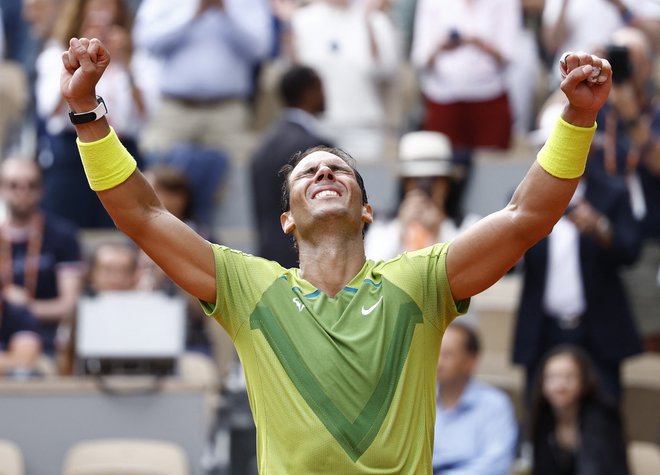 Comme prévu, Rafael Nadal a été submergé par l'émotion après le dernier point. PHOTO : Yves Herman/Reuters