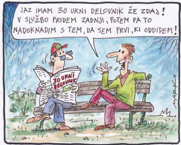 Vsak malo po svoje. KARIKATURA: Marko Kočevar
