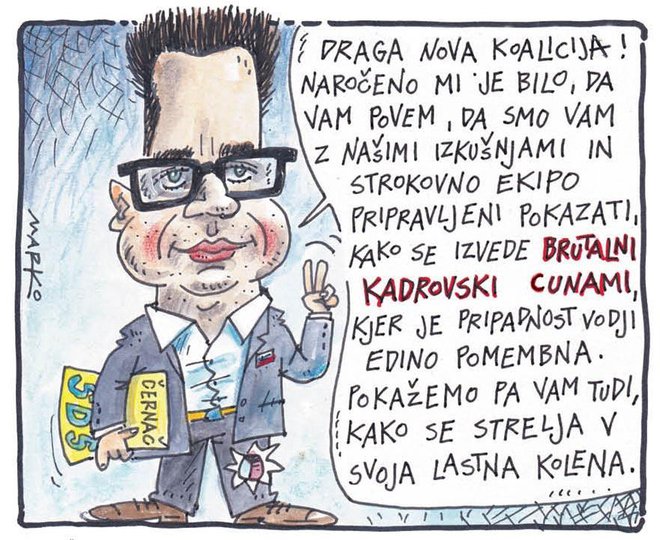 Karikatura Foto Marko Kočevar
