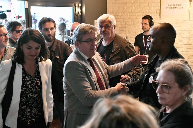 Jean-Luc Mélenchon, prvi mož na novo osnovanega levega zavezništva Nupes. FOTO: Stephane De Sakutin/AFP
