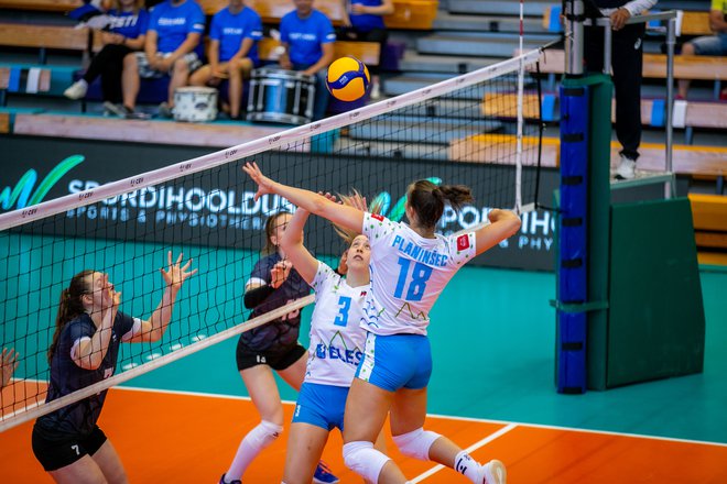 Saša Planinšec je bila med vidnejšimi na tekmi v Estoniji. FOTO: CEV
