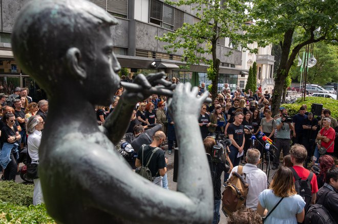 Stavka je napovedana za 20. junij med 14. in 23. uro v programih RTV Slovenija. FOTO: Voranc Vogel/Delo
