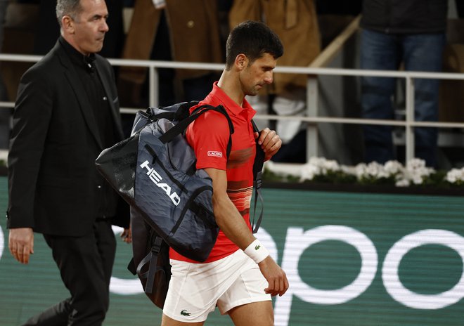 Novak Đoković je na OP Francije izgubil proti Rafaelu Nadalu. FOTO: Yves Herman/Reuters
