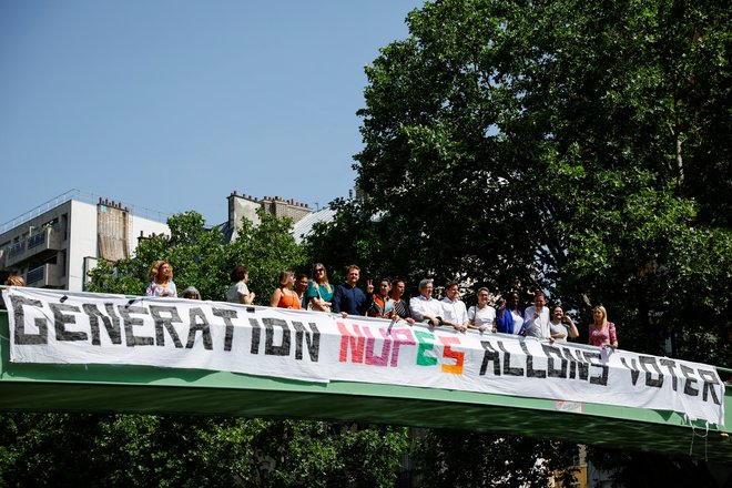 Jean-Luc Mélenchon se je postavil na čelo levega zavezništva Nupes. FOTO:&nbsp;Reuters/Sarah Meyssonnier
