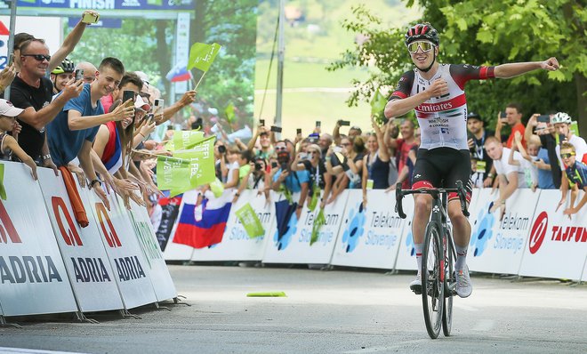 Tadej Pogačar je včeraj pokazal zakaj je najboljši na svetu. FOTO: Jože Suhadolnik/Delo
