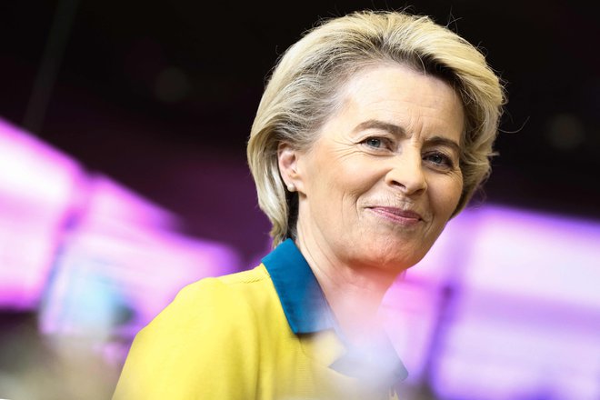 &raquo;Uspešna in dinamična, svobodna in neodvisna Ukrajina je veliko boljša za nas kot nasprotno,&laquo; je ocenila nemška krščanska demokratka Ursula von der Leyen. FOTO: Kenzo Tribouillard/AFP
