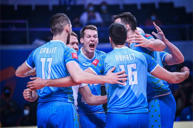 Slovenci so tekmo hitro zaključili z zmago s 3:1. FOTO: Volleyballworld
