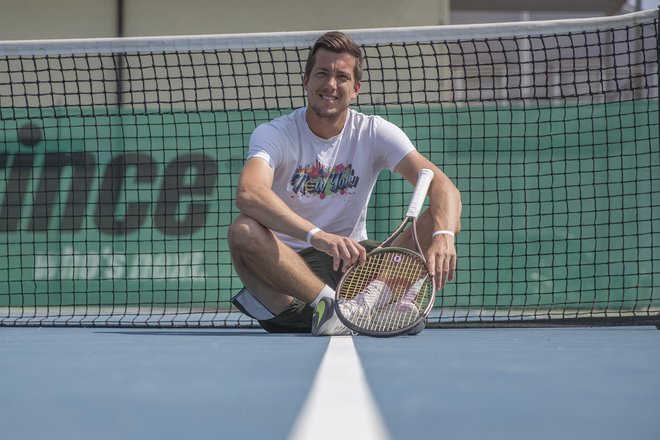 Kot vedno se Aljaž Bedene veseli nastopa na znameniti londonski travi.&nbsp;FOTO:&nbsp;Leon Vidic/Delo
