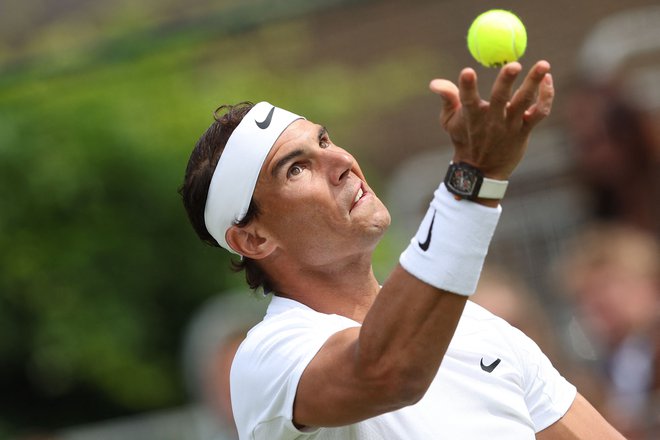 Rafael Nadal je prišel v London s popotnico dveh letošnjih lovorik za grand slam. FOTO:&nbsp;Adrian Dennis/AFP
