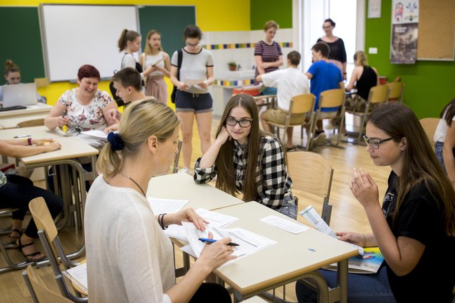 Za najbolj zaželene gimnazije je treba imeti skoraj same odlične ocene. FOTO: Voranc Vogel/Delo
