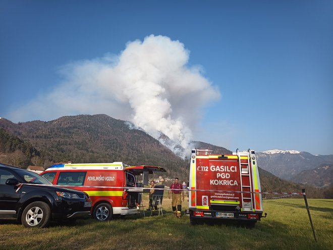 Požar v občini Preddvor marca letos. FOTO: Boštjan Fon/Slovenske novice
