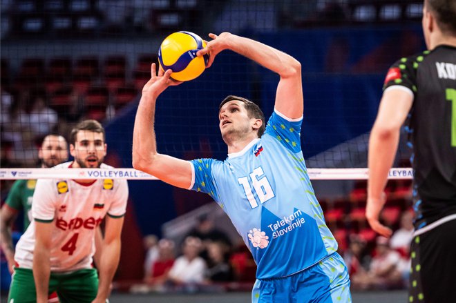 Gregor Ropret je igro proti Bolgariji organiziral za zmago. FOTO:cvolleyballworld
