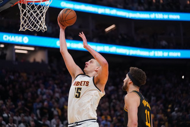 Nikola Jokić blesti v ligi NBA. FOTO: Cary Edmondson/Usa Today Sports
