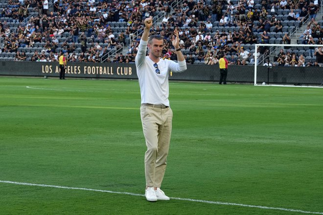 Gareth Bale je ob prihodu v ZDA pozdravil navijače. FOTO:&nbsp;Kirby Lee/USA Today Sports
