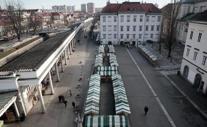 Glede na veliko globino predvidene gradnje garaž pod nivojem Ljubljanice bi moral ZVKDS Ljubljana primarno zahtevati raziskave posledic vdora podtalnice izpod Grajskega hriba. FOTO UROŠ HOČEVAR/DELO
