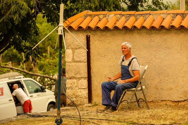 Požar na Krasu. FOTO: Črt Piksi/Delo
