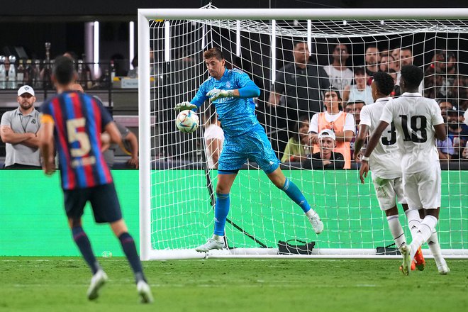 Thibaut Courtois je znova blestel v vratih Reala. FOTO: Stephen R. Sylvanie/USA Today Sports
