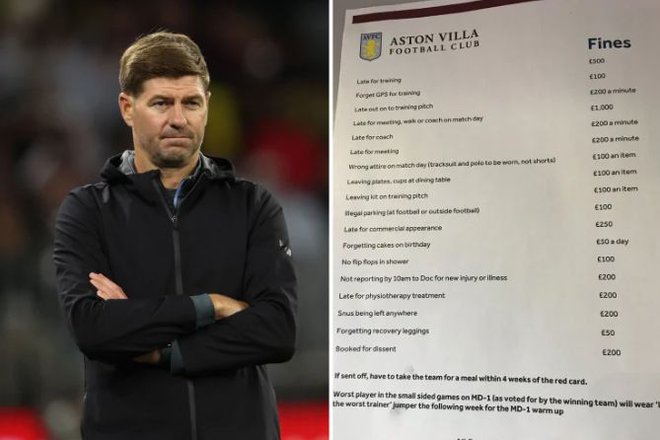 Gerrard je postavil pravila in kazni. FOTO: twitter
