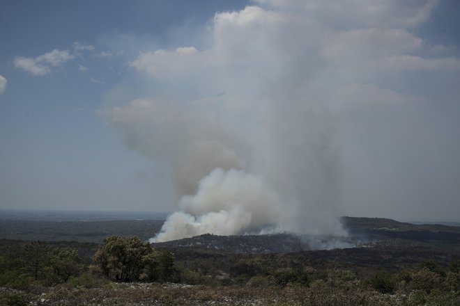 Ogenj spet izziva gasilce. FOTO: Jure Eržen/Delo
