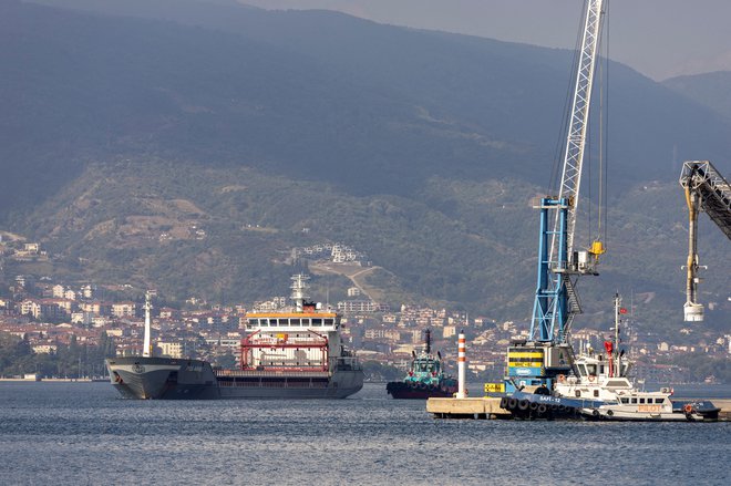 Ladja Polarnet je plula pod turško zastavo in prevažala 12.000 ton koruze iz Ukrajine. FOTO:&nbsp;Umit Bektas/Reuters
