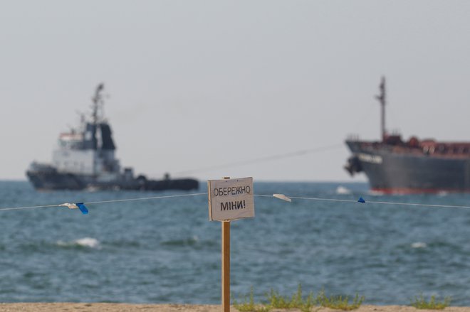 V Turčijo je z ladjo Rahmi Yaggi namenjene okoli 5300 ton sončnične moke, ladja Ocean Lion pa prevaža skoraj 65.000 ton koruze, namenjene v Južno Korejo. FOTO: Stringer/Reuters
