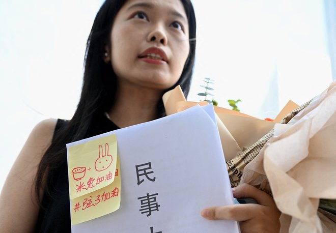 Zhu Juna je Zhou Xiaoxuan tožila zaradi kršitve osebnih pravic, saj &shy;kitajska zakonodaja spolnega &shy;nadlegovanja takrat še ni sankcionirala. FOTO: Noel Gelis/AFP

