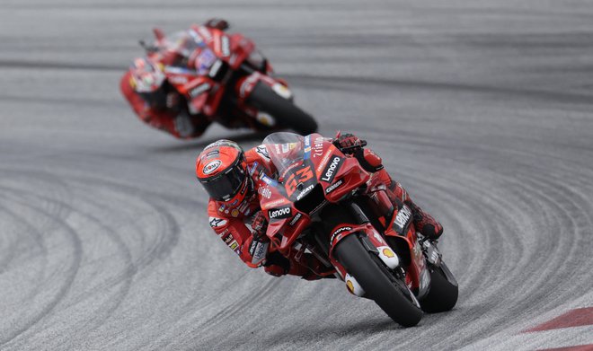 Francesco Bagnaia je bil najboljši v Spielbergu. FOTO: Leonhard Foeger/Reuters
