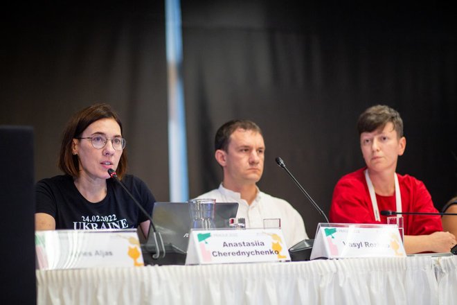 Anastazija Čeredničenko je zatrdila je, da naj bi zaposleni v ruskih muzejih ruskim silam pomagali nezakonito prenašati artefakte iz ukrajinskih zbirk. FOTO: arhiv ICOM
