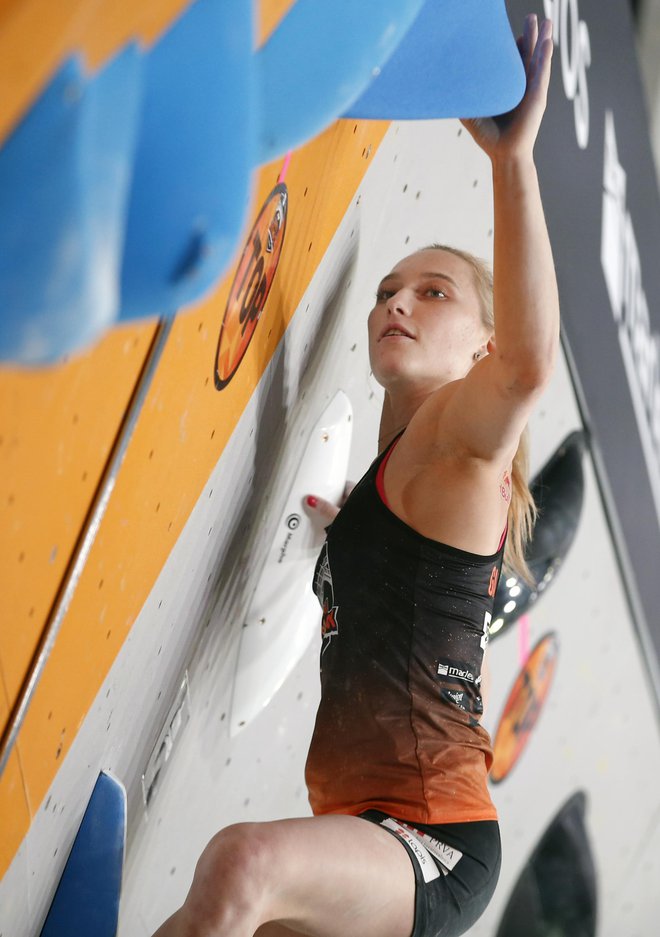 Janja Garnbret se z rojaki in rojakinjami že zelo veseli domače preizkušnje. FOTO: Matej Družnik/Delo
