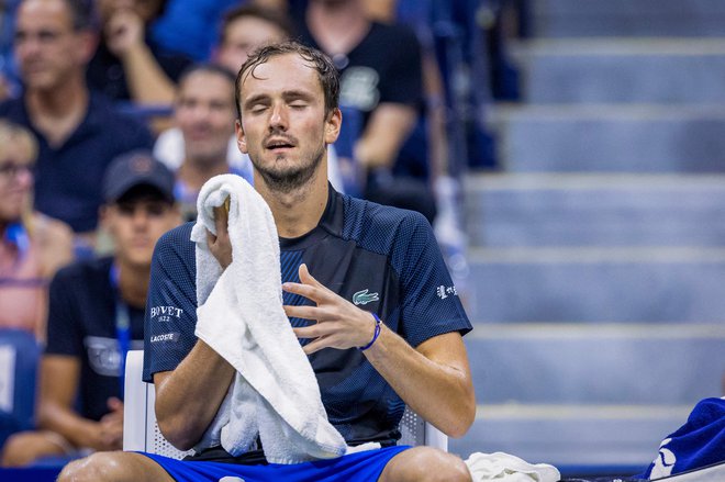 Daniil Medvedjev se poslavlja od New Yorka. FOTO: Corey Sipkin/ AFP
