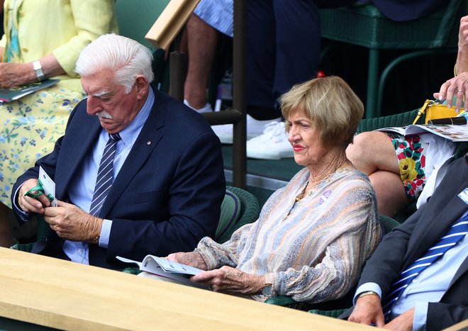 Margaret Court in njen mož Barrymore Court. FOTO: Hannah Mckay/Reuters
