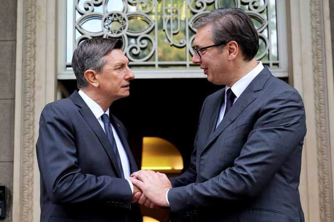 &raquo;Vedno ko govorim s predsednikom in prijateljem Vučićem, je jasno, da imava glede Kosova kompletno različna stališča,&laquo; pravi Borut Pahor. FOTO:&nbsp;STA
