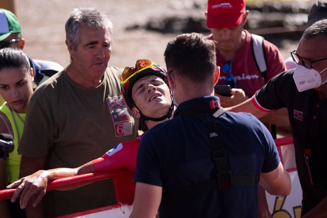 Evenepoelova prednost se topi.&nbsp; FOTO: Jorge Guerrero Afp
