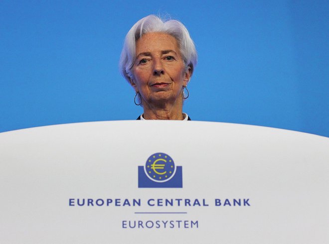 ECB nadaljuje zviševanje obrestnih mer. FOTO: Daniel Roland/Pool via Reuters
