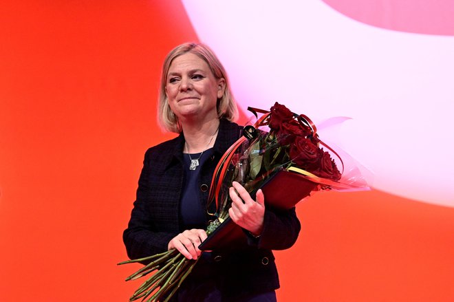Levi tabor pod vodstvom trenutne premierke Magdalene Andersson, ki ga sestavljajo štiri stranke, je osvojil 48,8 odstotka glasov. FOTO: Tt News Agency/Reuters
