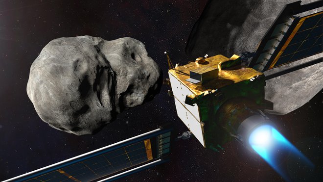 Lunico so izbrali, ker je asteroid relativno blizu Zemlje, da ga lahko spremljajo z zemeljskimi teleskopi, hkrati pa sprememba njene orbite ne vpliva na spremembo orbite celotnega sistema. FOTO: Nasa/Johns Hopkins Apl
