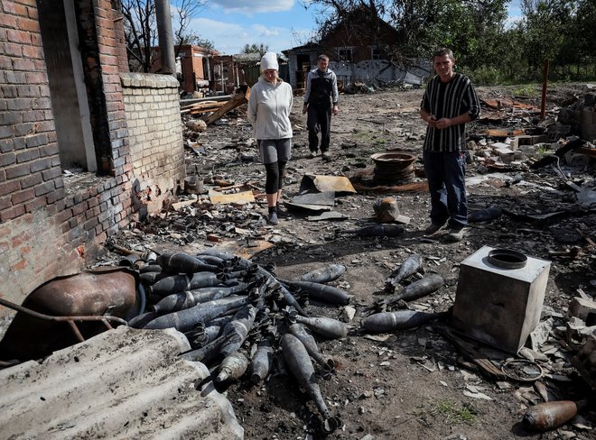 Prizor iz vasi Kamkanka v Harkovu FOTO: Gleb Garanich/Reuters
