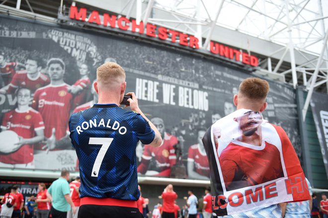 Priljubljenost Cristiana Ronalda je med privrženci Manchester Uniteda izjemna. FOTO:&nbsp;Oli Scarff/AFP
